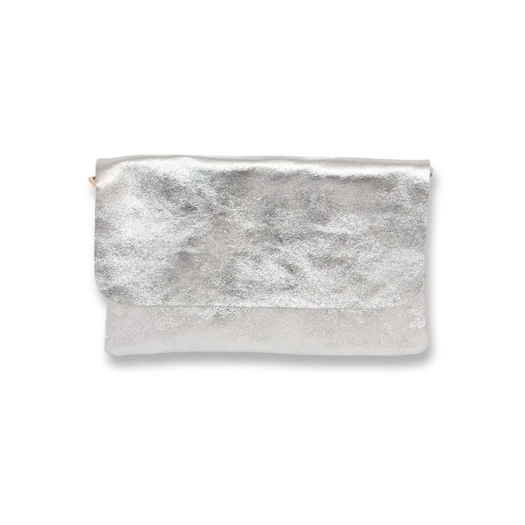 Silver Metallic Clutch bag - Disko Kids