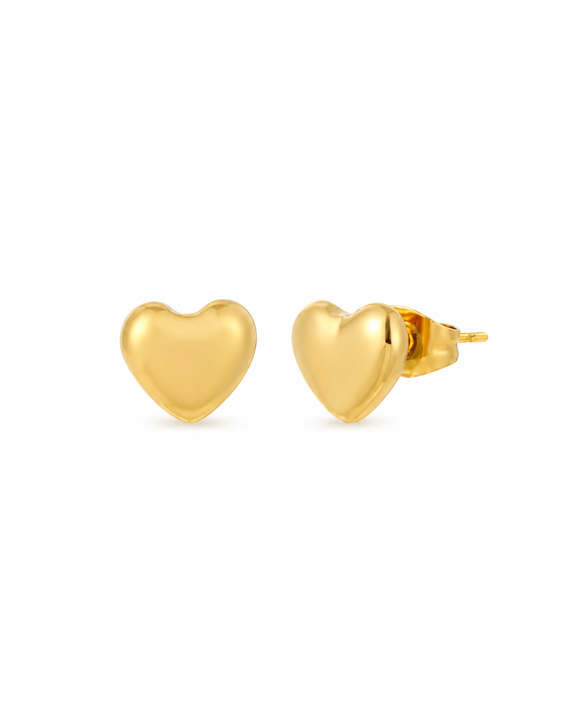 Gold heart earrings 