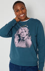 Dolly Dots Loletta Sweatshirt Teal with DISCO pendant