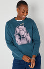 Dolly Dots Loletta Sweatshirt Teal dolly parton inspired sweatshirt disko kids