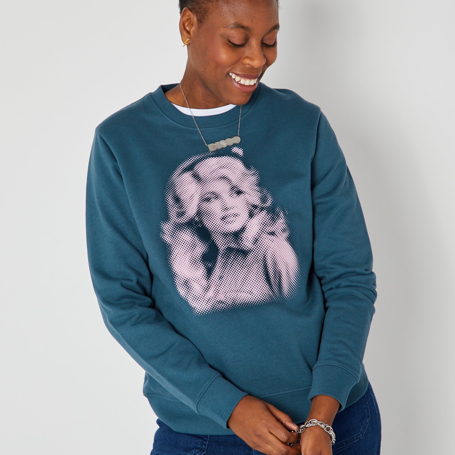 Dolly Dots Loletta Sweatshirt Teal dolly parton inspired sweatshirt disko kids