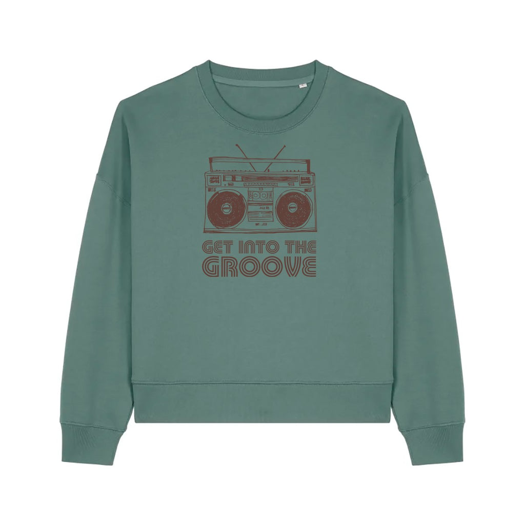 Get Into The Groove Sweatshirt Sage Green & Mocha