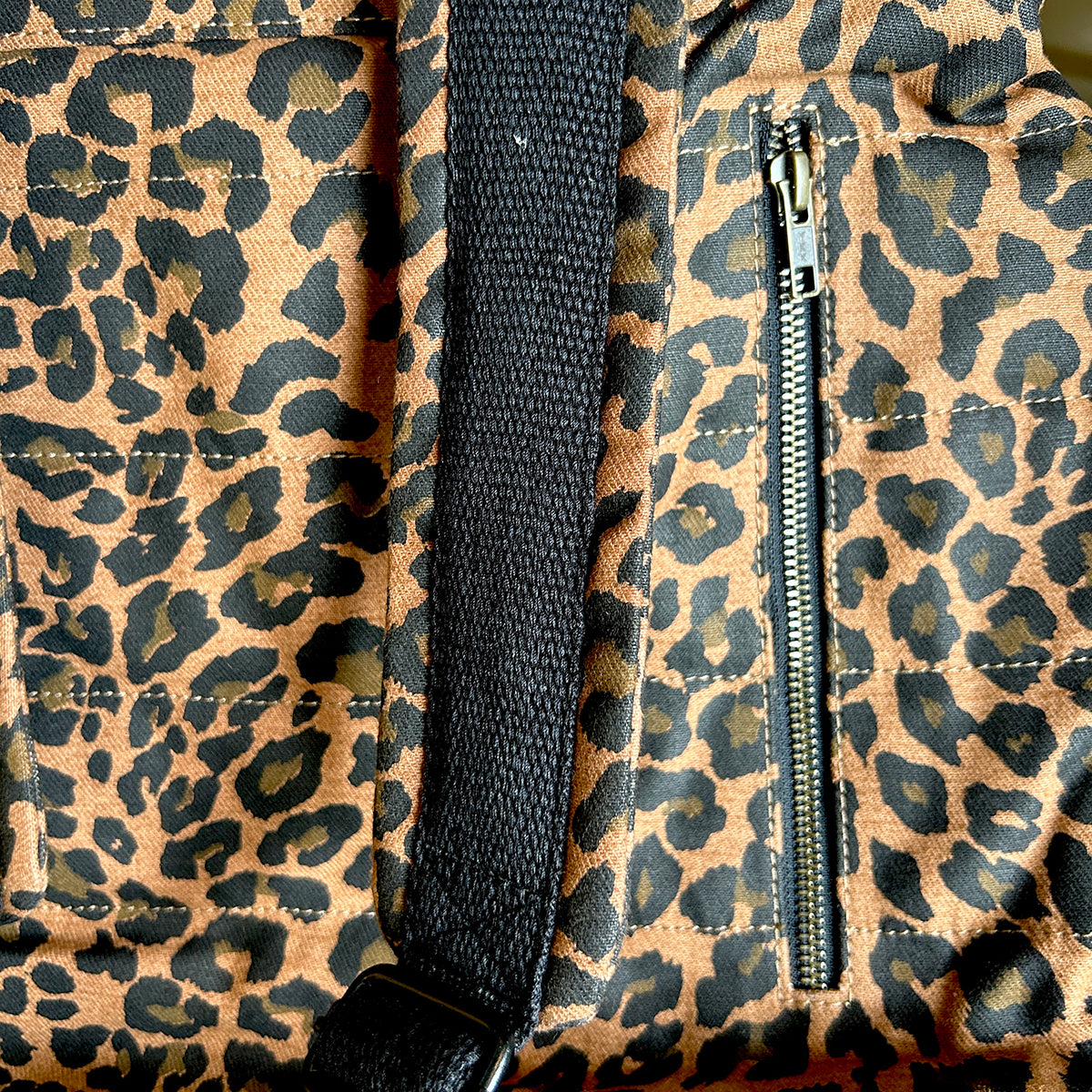 Leopard Print Backpack Front Zip - Disko Kids