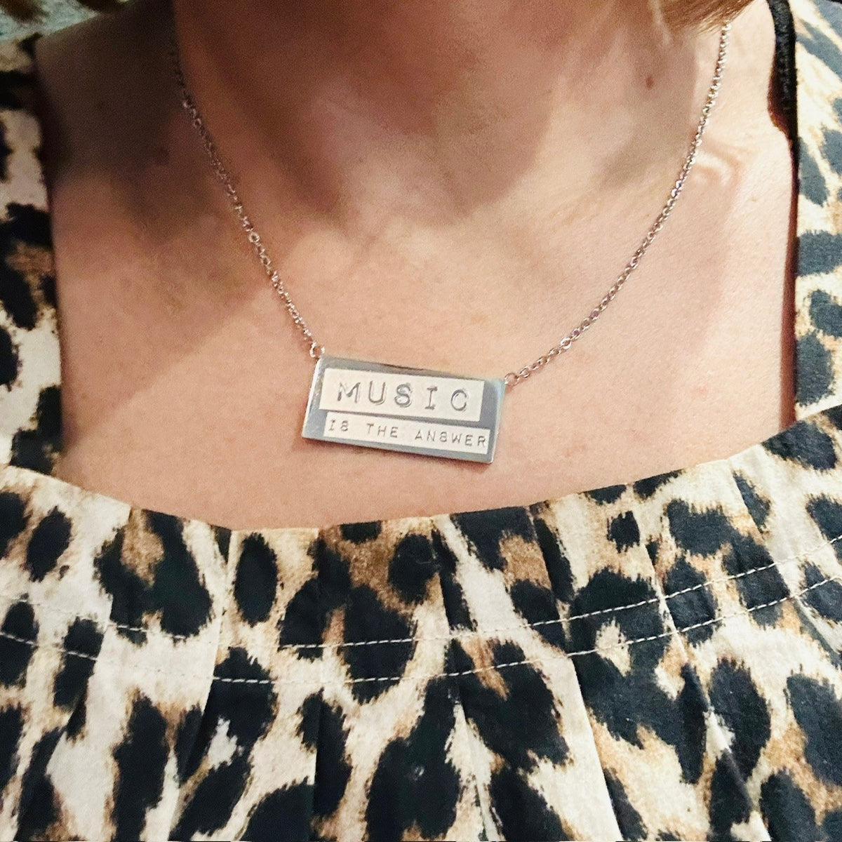 Music Is The Answer Silver Pendant Disko Kids 
