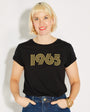 Womens 1965 black Tshirt with gold print - Disko Kids 