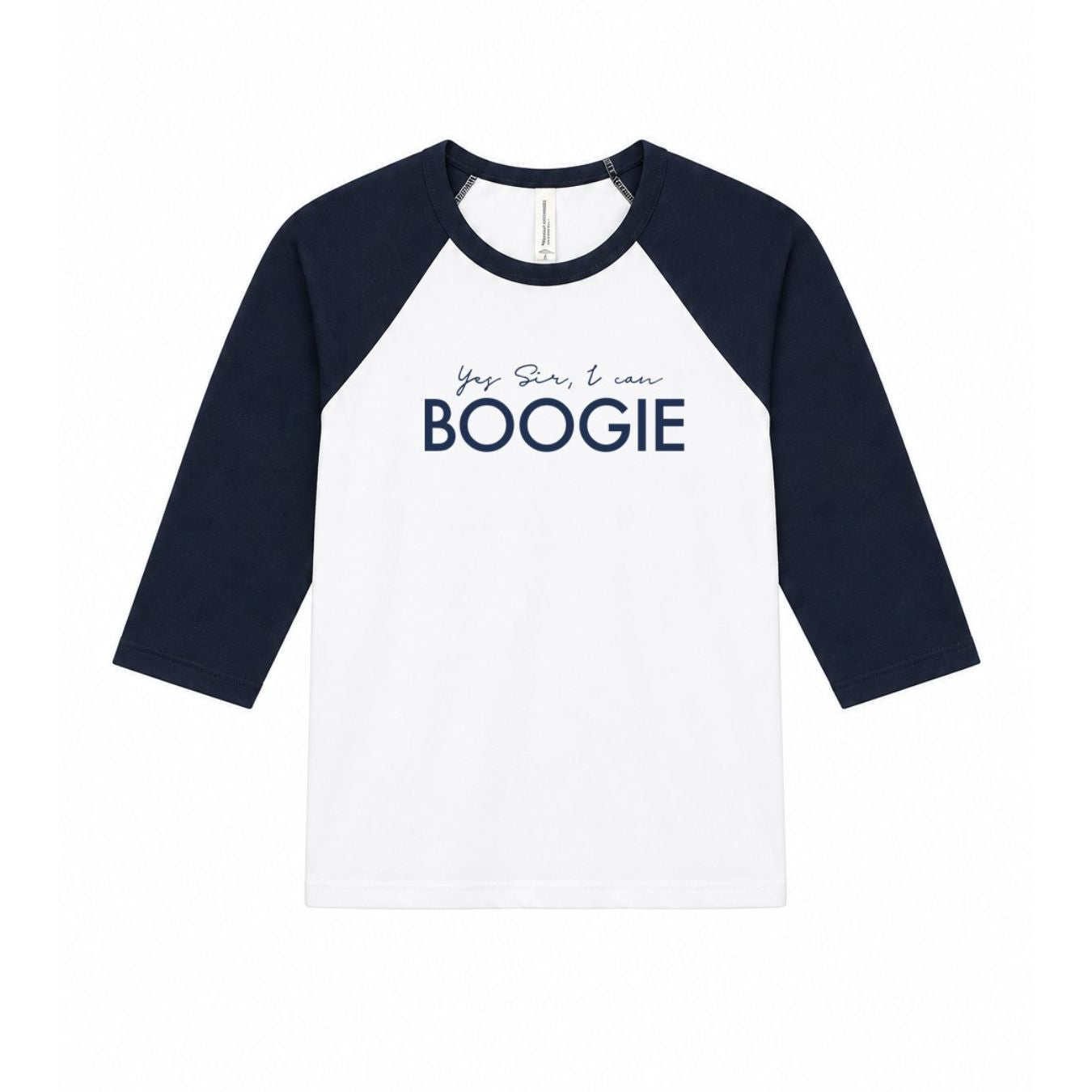 navy raglan baseball style tshirt - music inspired