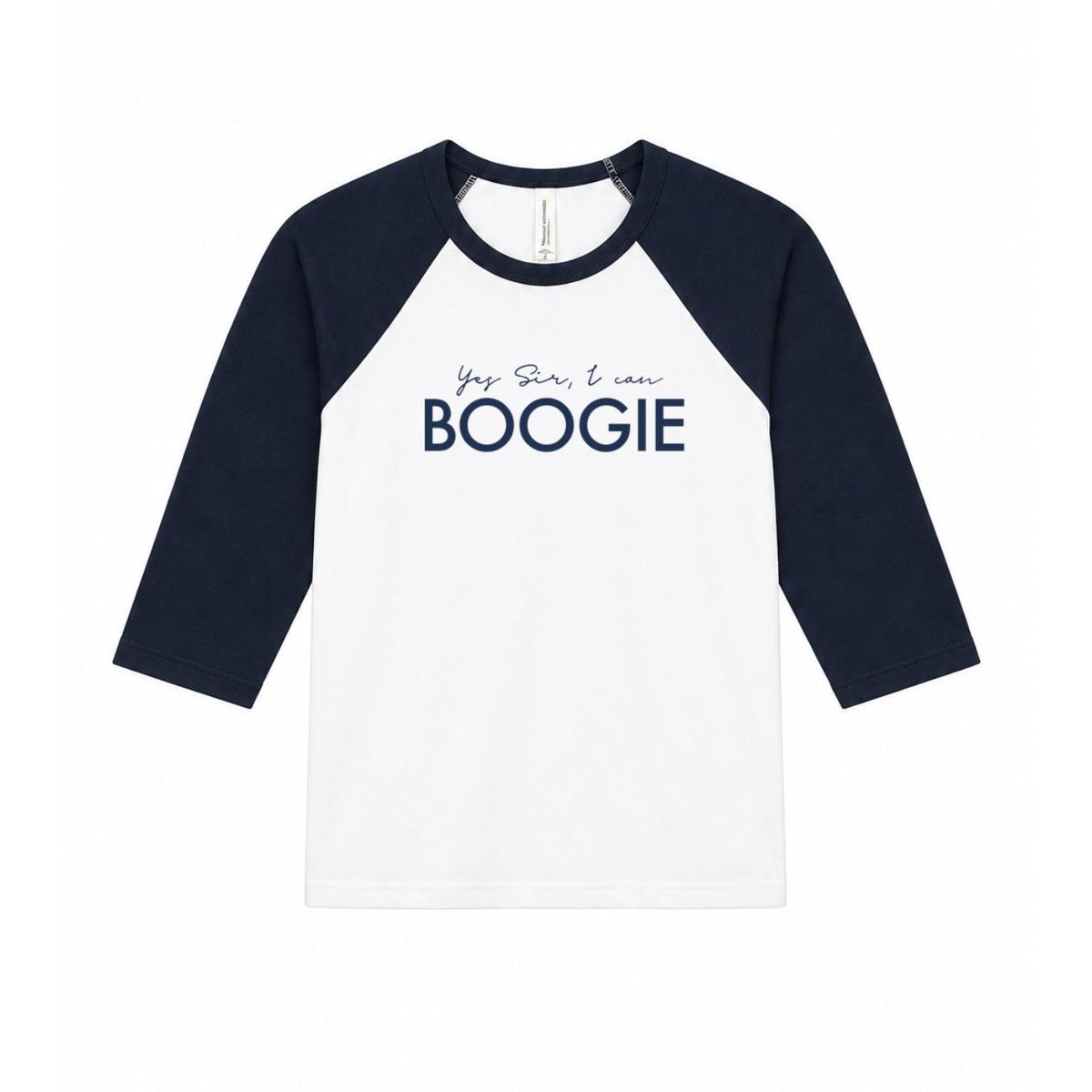 navy raglan baseball style tshirt - music inspired