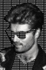 Black and white graphic george michael tshirt