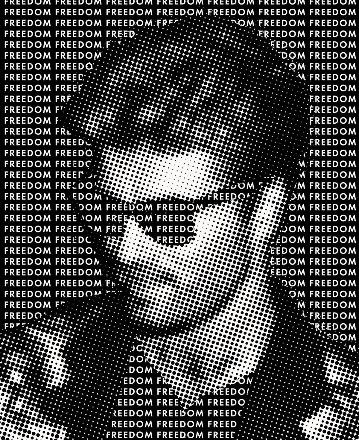 Black and white graphic george michael tshirt