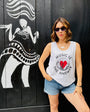 music is the answer white vest festival outfit discoball