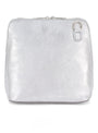 silver metallic crossbody bag - evening bag