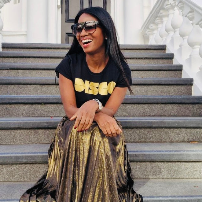Long black gold skirt 2025