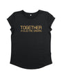 Electric Dreams womens tshirt black and gold - Disko Kids 