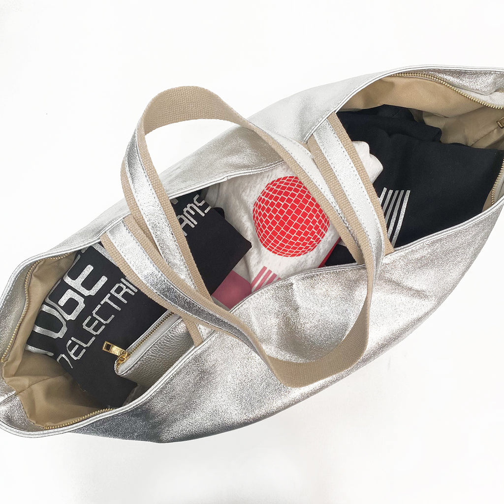 Silver weekend bag online