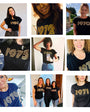 Womens 1973 black Tshirt with print - Disko Kids 
